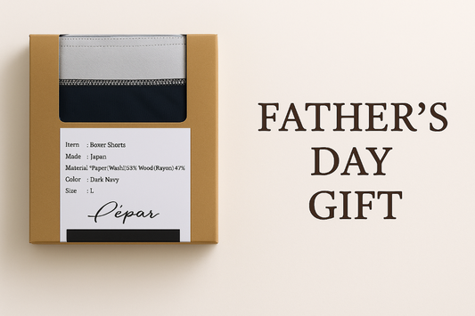 肌に触れるたび、心がほどける。Peparの冷感・和紙ボクサーショーツは、今夏の大人のギフト