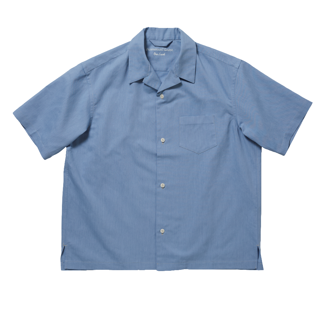 〈PermanentUnion×Pepar〉SHORT-SLEEB OPEN COLLAR SHIRT