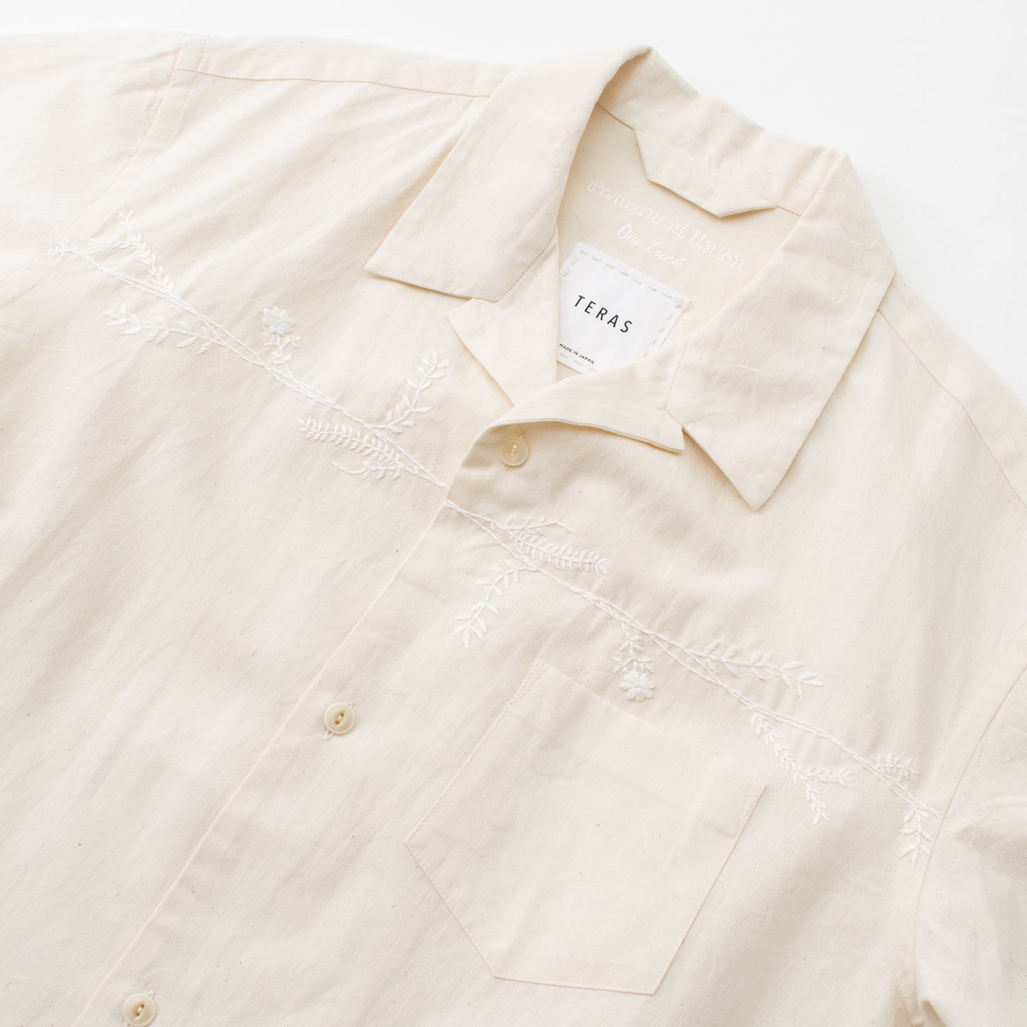 〈TERAS×Pepar〉SHORT-SLEEB OPEN COLLAR SHIRT~ボタニカル~
