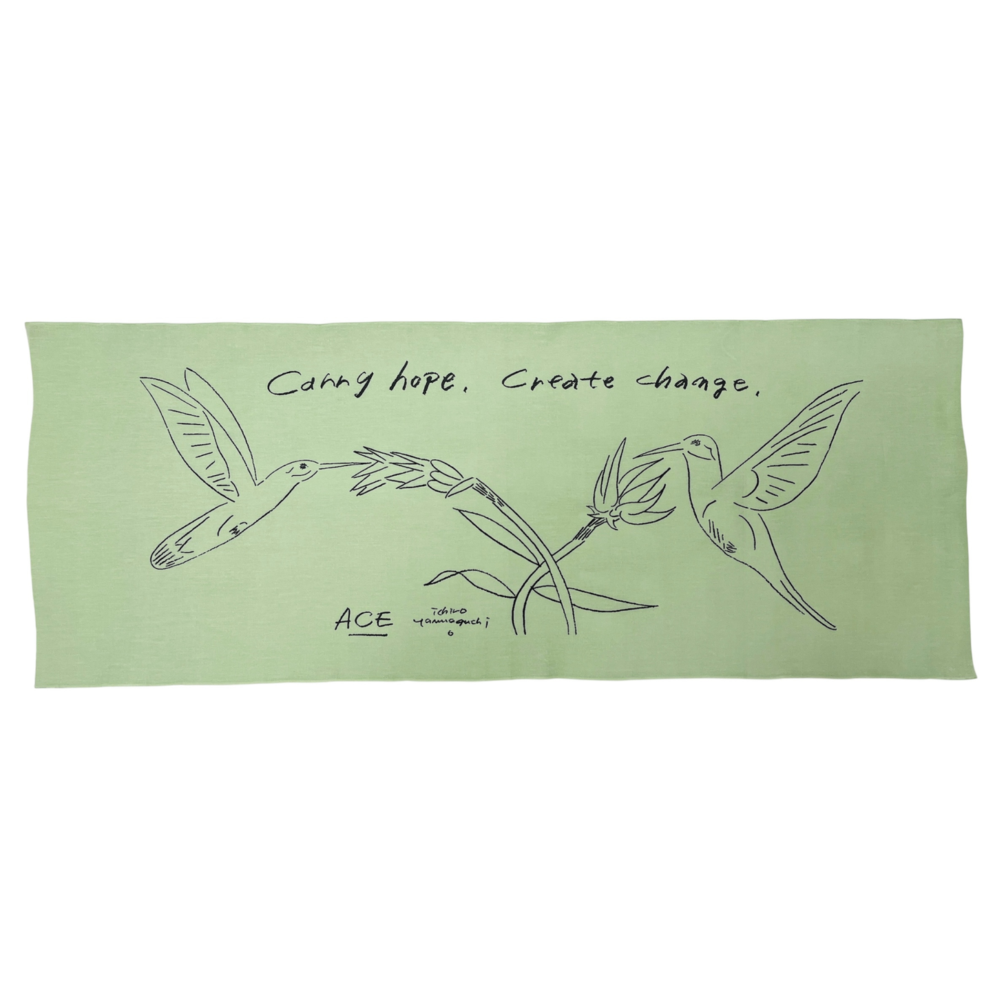 【Ichiro Yamaguchi × ACE】 Biodegradable Tenugui - Hummingbird (ACE Charity Runner 2026 Limited Model)