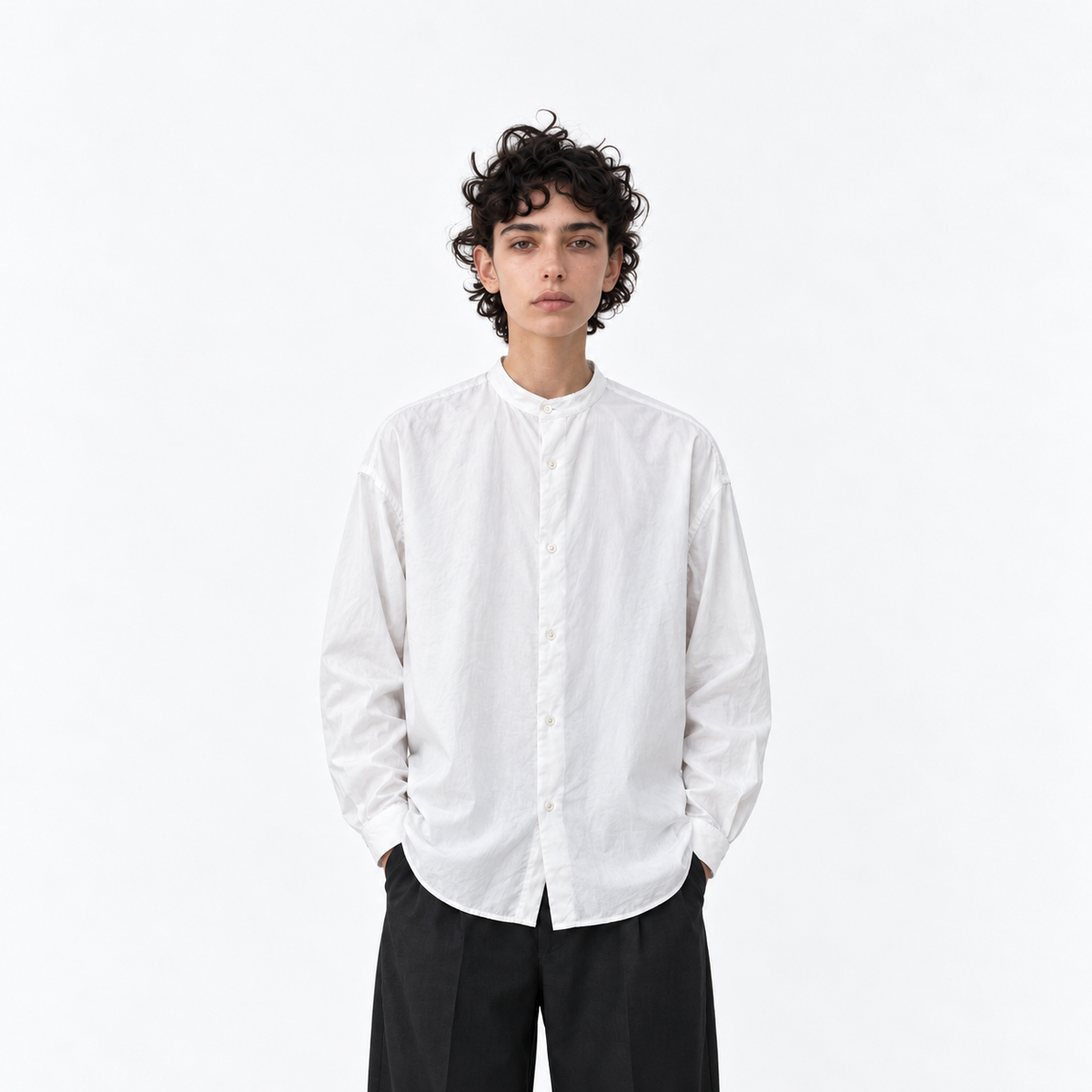 STAND COLLAR SHIRT