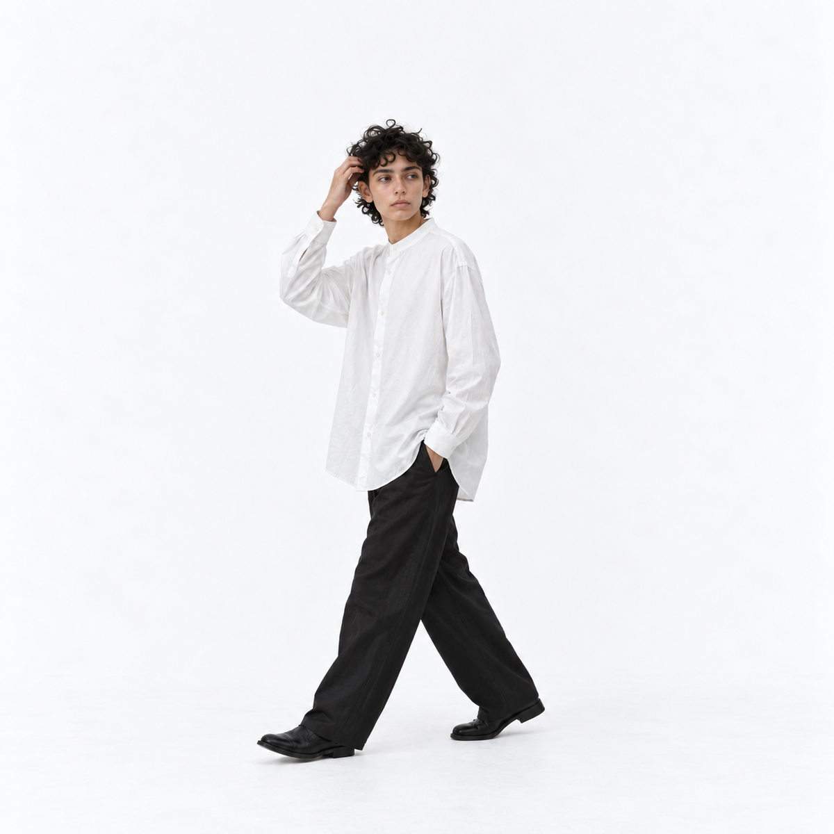 STAND COLLAR SHIRT